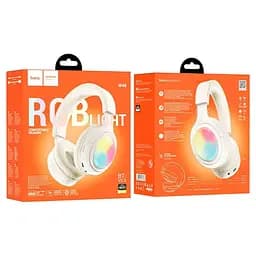 Навушники Hoco W48 Focus BT headphones Milky white бездротові - мініатюра 4