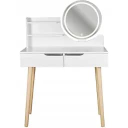 Туалетний столик Jumi Scandi LED підсвітка, з шухлядами, білий