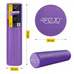 Масажний ролик 4FIZJO CARE+ EVA 60 x 15 см (валик, роллер) 4FJ0522 Purple (P-5907739314390) - мініатюра 3