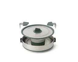 Набір посуду Sea to Summit Detour Stainless Steel One Pot Cook Set w/Sack з чохлом Сірий-Зелений - мініатюра 2