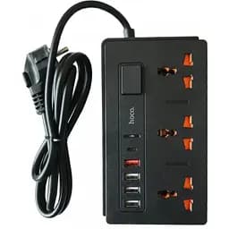 Мережевий подовжувач Hoco DC15 2-in-1 Multi-socket 4 USB/1*PD 18W/3*Plug/QC3.0/PD 30W
