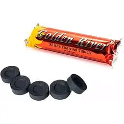 Уголь Golden River для кальяна древесный таблетка 35мм 10шт (10529)