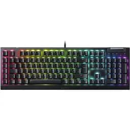 Razer Клавіатура механічна BlackWidow V4 X, 110key, Yellow Switch, USB-A, EN/RU, RGB, чорний