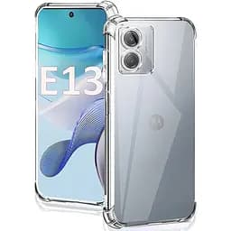 TPU чохол GETMAN Ease logo посилені кути Full Camera для Motorola Moto E13 Безбарвний (прозорий)
