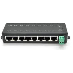 8-портовый POE-инжектор питания, с 8xRJ45 портами Ethernet 10/100Мбит/с, IEEE802.3af/at, 12-48V, PIN45+/78-