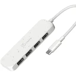 USB-хаб j5create JCH341EW-N USB-C на 4 USB-A, белый (JCH341EW-N)