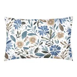 Дитяча постільна білизна в ліжечко CALIFORNIA FLOWERS, синій (FlowersWashBlueWhite_104Ashmint110x160_140) - мініатюра 3