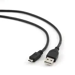 Кабель USB 2.0 AM - microUSB (5P), 1.8 м, чорний, Cablexpert (CCP-mUSB2-AMBM-6)