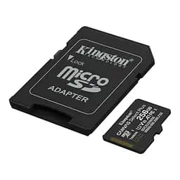 Kingston Карта пам'яті Kingston microSD 256GB C10 UHS-I A1 V10 R150MB/s + SD - мініатюра 2