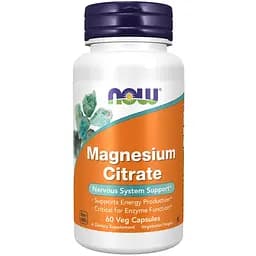 Дієтична добавка Now Foods Magnesium Citrate 60 вегетаріанських капсул