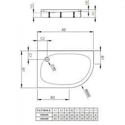 Душовий піддон Radaway Patmos E 100x80 4P81155-03R - мініатюра 5