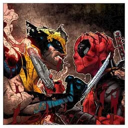 Фигурный пазл из дерева "Дэдпул и Росомаха" Art Craft PZ012-A4C-AC 75-125 деталей, размер А4