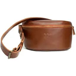 Шкіряна поясна сумка Explorer S світло-коричнева