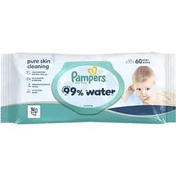 Дитячі вологі серветки Pampers 99% Water 60 шт.