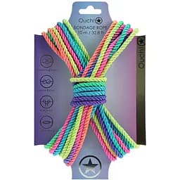 Мотузка для бондажу Ouch! Rope 10 м (райдужний)