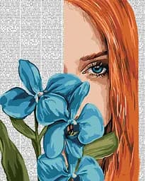 Набор для рисования по номерам "Барвиста поезія: Блакитна орхідея" Ideyka 40х50 см КНО8583