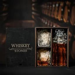 Подарунковий набір віскі Whiskey Stones №12 у дерев'яному пеналі - графин + склянки Bormioli Rocco Cassiopea - мініатюра 3