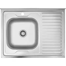 Кухонна мийка Kroner KRP Dekor - 6080L (0,6 мм) (CV022814)