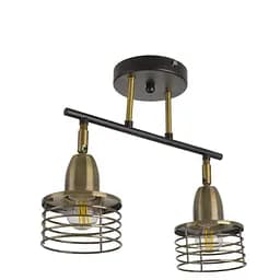 Светильник Brille спот потолочный накладной лофт HTL-212/2 E27 AB/CH