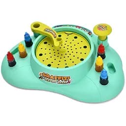 Набір для творчості 050-83-84-1 2 в 1 з ефектом спін-арту фарбами та фломастерами 46 предметів блакитний