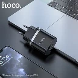 Адаптер живлення зарядне HOCO Ardent single port charger N1 1USB 12 W (Safety Certified) чорне - мініатюра 7