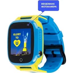 Smart Watch AmiGo GO008 MILKY GPS Wi-Fi Blue/yellow UA UCRF - мініатюра 2