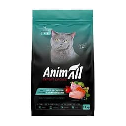 Повнораціонний сухий корм AnimAll для стерилізованих кішок з куркою та свіжою ягнятиною, 12 кг