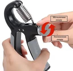 Еспандер кістьовий PowerPlay PP-4323 з регульованим навантаженням 10-40 кг Strength Grip Чорно-зелений (PP_4323_Bl/Green) - мініатюра 8