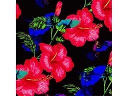 Картина за номерами на чорному фоні Розкіш гібіскуса, Strateg (40х40 см)