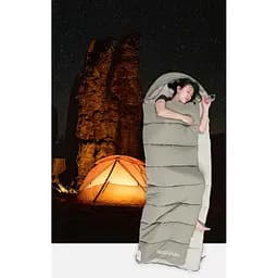 Спальний мішок з капюшоном Naturehike M300 NH20MSD02, зелений, правий - мініатюра 9