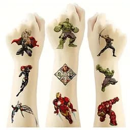 Набір тимчасових татуювань "Супергерої міні" Fresh Tattoo superheroes-20-01 розмір 5х5 см - мініатюра 3