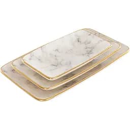 Набір блюд Alba ceramics Marble 3 шт. сірий (769-027)