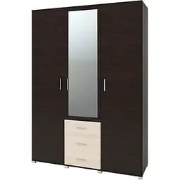 Шкаф трехдверный Эверест Бриз ШП-5 с зеркалом Венге/Дуб Молочный (DTM-2482)