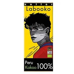 Шоколад Zotter Labooko Peru 100% Dark Chocolate чорний органічний 70 г (2 шт. х 35 г)