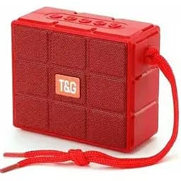Портативная беспроводная Bluetooth колонка T&G TG-311 с мощным звучанием LED-подсветкой и ремешком для переноски Красный