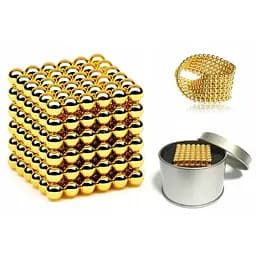 Неокуб Neocube 216 кульок 5м у металевому боксі золотої