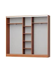 Шафа-купе тридверна MebelStar Стандарт AL 2ДСП/Дзеркало 190x45x210 см Кашемір (MBS-2927) - мініатюра 2