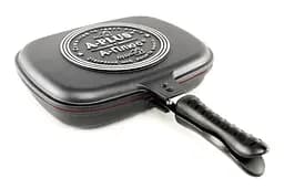 Сковорода гриль с антипригарным покрытием A-PLUS двухсторонняя сковорода гриль 30 см