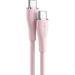 Кабель Vention USB 2.0 C Male to C Male 5A Cable 1 мpink Silicone Type (TAWPF)