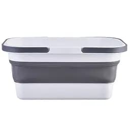 Ведро складное MBM My Home Bin-19 бело-серое 16 л (BIN-19 16L WHITE/GRAY)