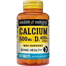 Вітаміни та мінерали Mason Natural Calcium 600 mg mg Plus Vitamin D3, 200 таблеток