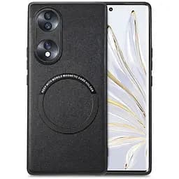 Чeхол Phone Case Car Magnetic Holder Leather for Honor 90 (Black)