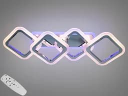 Світлодіодна люстра смарт світильник з пультом, 60Вт, хром