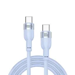 Кабель Brevia Type-C to Type-C 60W 1,2 м, синій ZIP (52120UCCZ1)