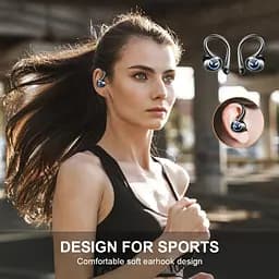 Бездротові спортивні Bluetooth навушники TWS Q25 Pro водонепроникні з сенсорами і мікрофоном Чорні - мініатюра 9