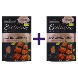 Приправа Pripravka Exclusive Professional К шашлыку с розмарином и чесноком без соли 2 шт. х 45 г