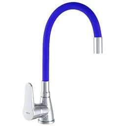 Змішувач для кухні Zerix SOP7 146 із синім гнучким виливом ZX2655 Хром
