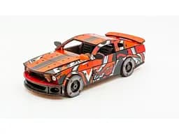 Дерев'яний 3D конструктор Muscle car GT, Puzzleоk (Puz-00641), 162 дет. (червона) - мініатюра 4