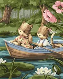 Набор для росписи по номерам 7+ Прогулка на лодке, 40x50 см, КНО2417