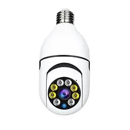 Панорамна IP WiFi камера відеоспостереження Kerui лампочка CAMERA CAM L1 E27 WIFI IP 360/90 біла - мініатюра 3